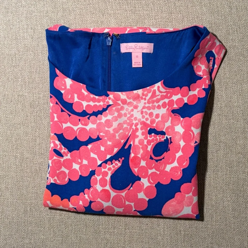 Lilly Pulitzer Sleeveless Octopus Print Romper Dress Size 12 RN 88189 - Picture 8 of 8